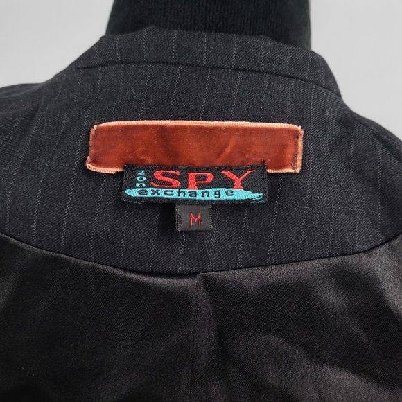 Spy Zone Exchange Blazer Mixed Embroidery Strip Artsy Size Medium - Picture 9 of 11